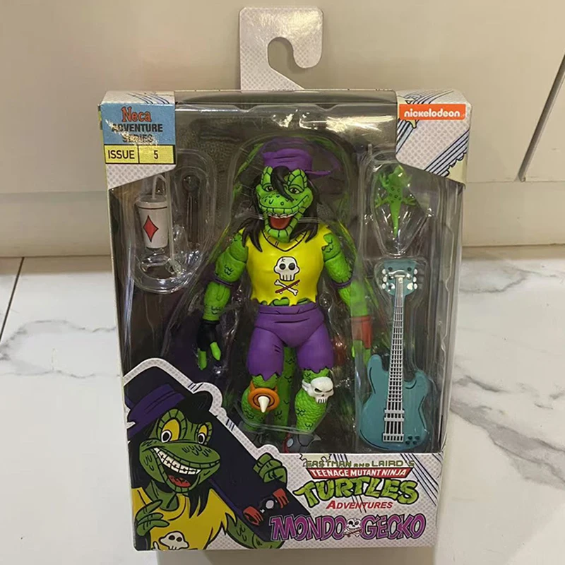 في سن المراهقة متحولة النينجا السلاحف موندو أبو بريص الشكل NECA 54433 TMNT عمل تمثال أنيمي السحلية مغامرات التماثيل اللعب الأصلي