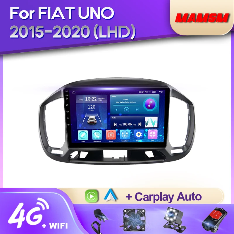 

MAMSM Android 12 2K Car Radio For FIAT UNO 2015-2020 LHD Video Multimedia Bluetooth Player Navigation GPS 4G Carplay stereo