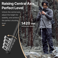 Ulanzi TT09 VideoGo Travel Tripod Arca/Claw/F38 Quick Release for DSLR with 360° Panoramic Integrated Leveling Bowl Compact