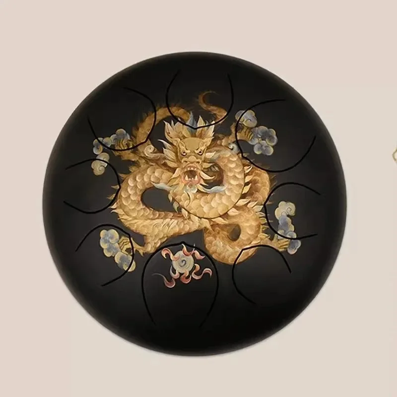 

Hand-painted custom ethereal steel tongue drum, adult 12-inch professional musical instrument