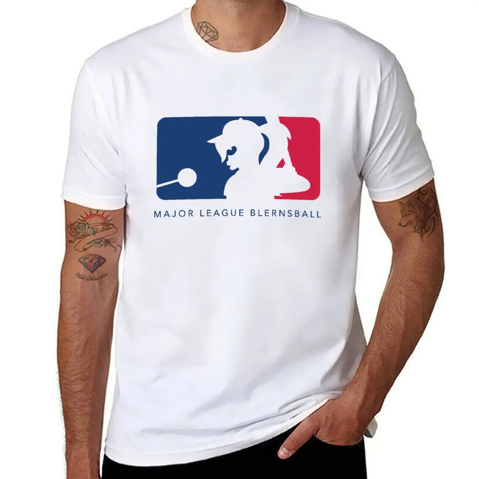 Con hombre t Liga marca camisas altas (Blanco) lujo Major humor oscuro t imprime Blernsball divertida camiseta camisas camisas calidad