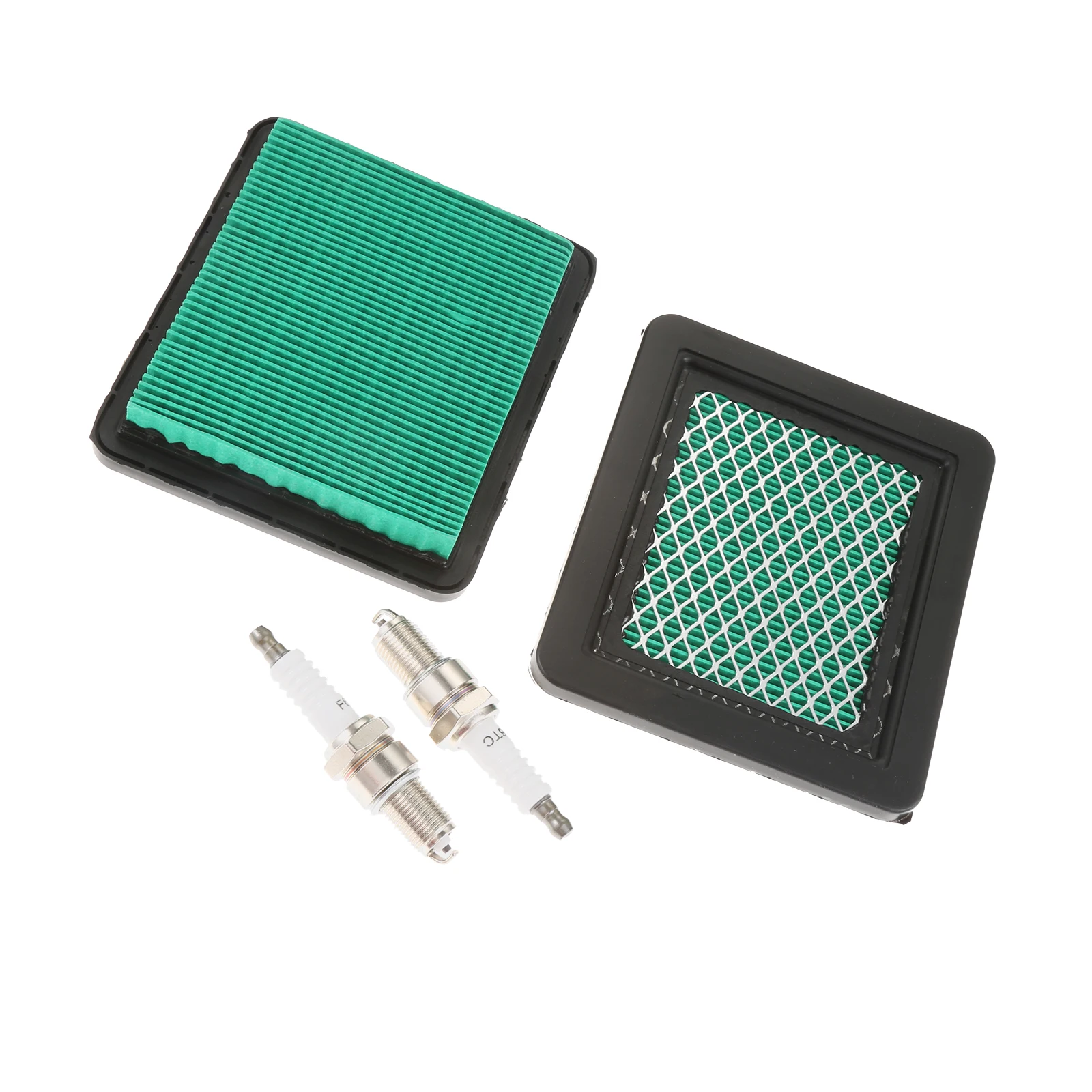 2sets GCV160 Air Filters & Spark Plugs for Honda 17211-zl8-023 17211-z8b-901 Lawn Mower GCV190 GX390 GX120 GX200 GX240 GX340