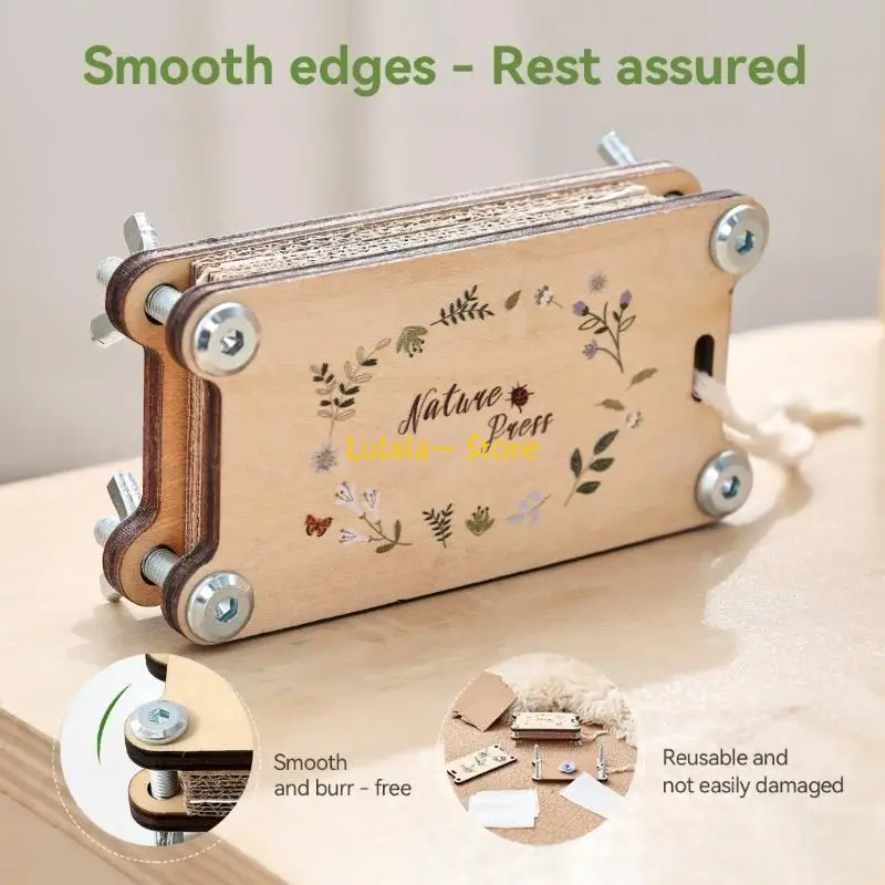 Y4QA Friendly Nature Discovery Press Board Plant Pressing Tool Paper Botanics Collection Tool Pressing Tool