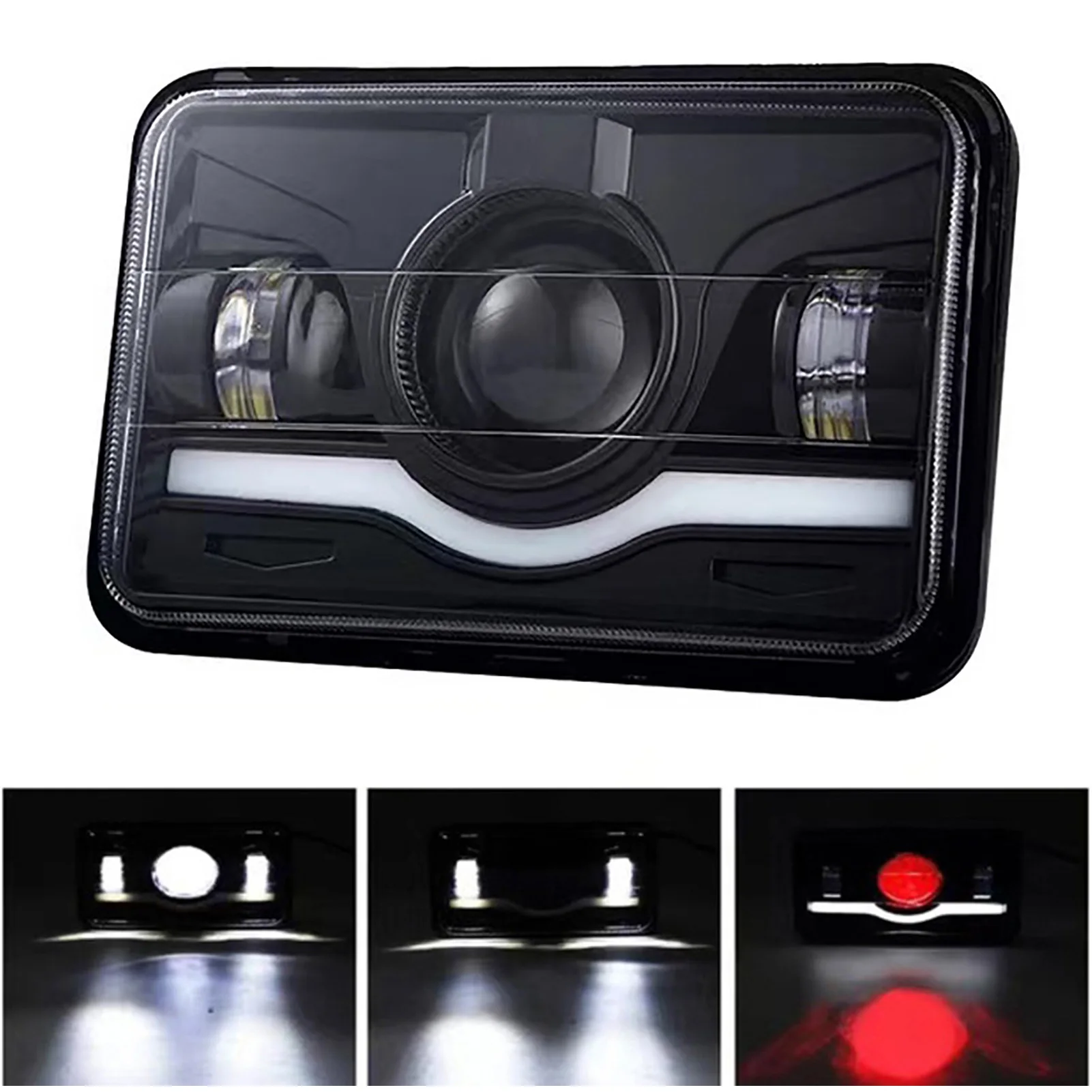 

Rectangle LED Headlights Turn Signal 6x4 Inch Truck Rectangle Led Headlight High Low Beam High Brightness for Off Road Vehicle