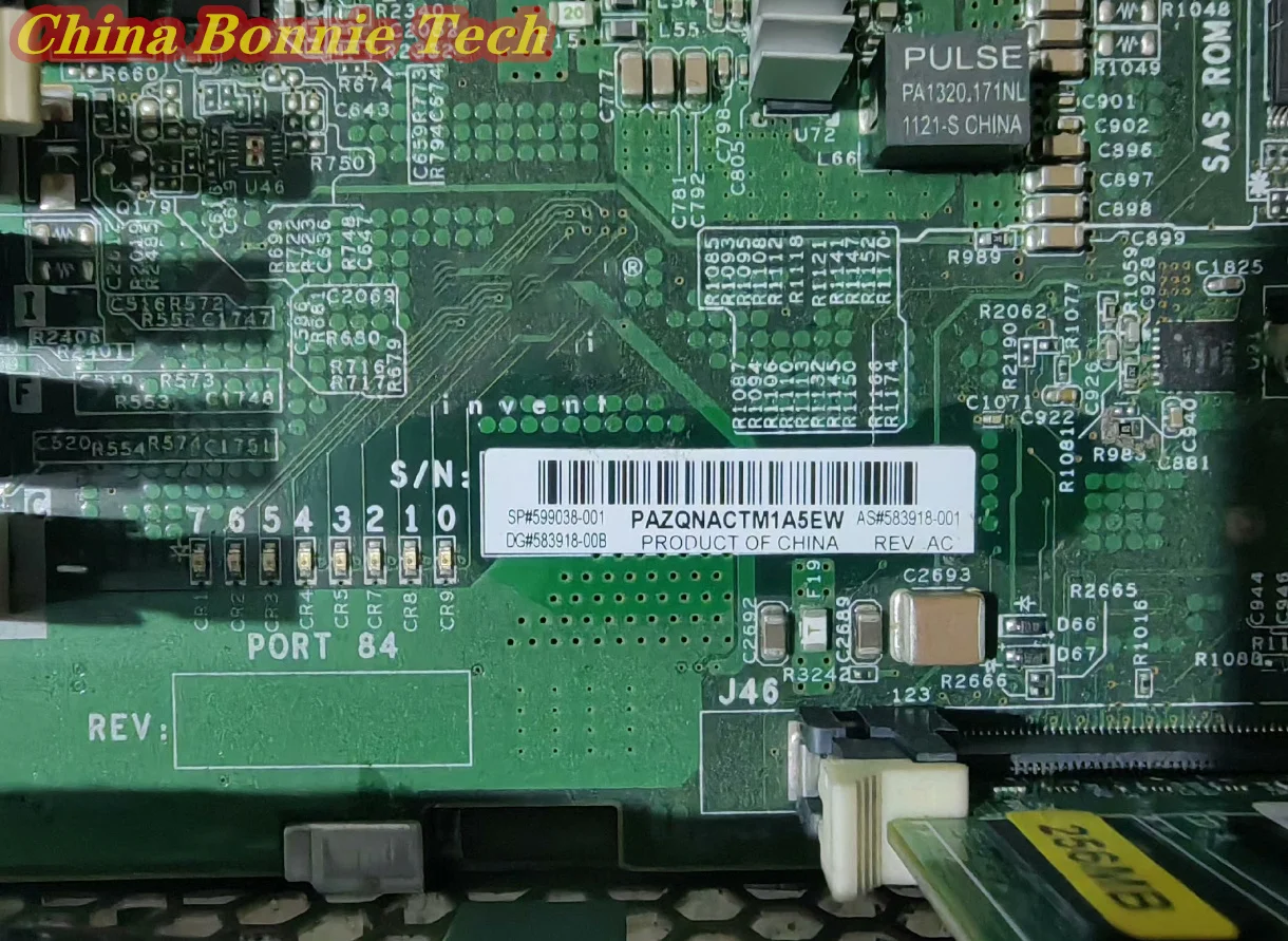 599038-001 583918-001 for HP ProLiant DL380 DL388 G7 Server Motherboard