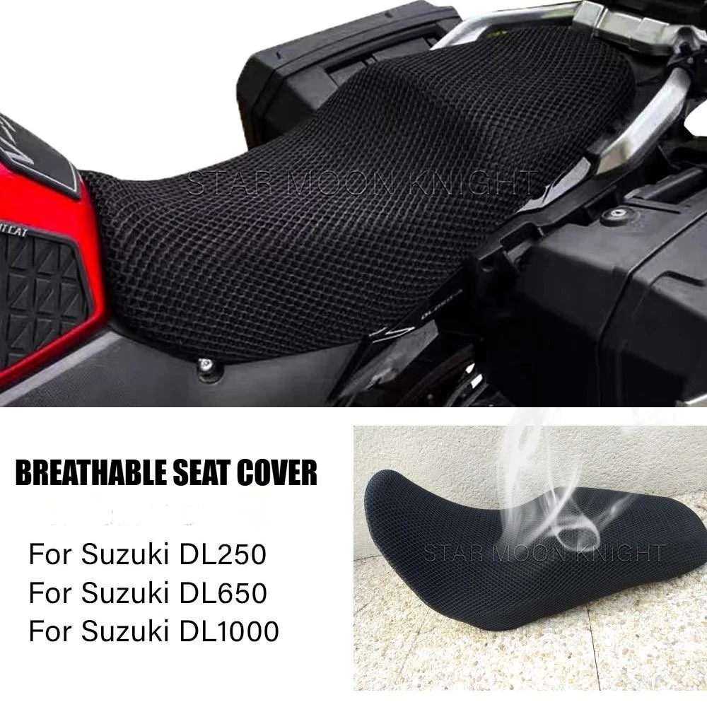 Seat Cover for Suzuki V-Strom VStrom DL650 DL1000 DL250 DL 650 1000 Nylon Fabric Saddle Seat Cover Motorcycle Protecting Cushion