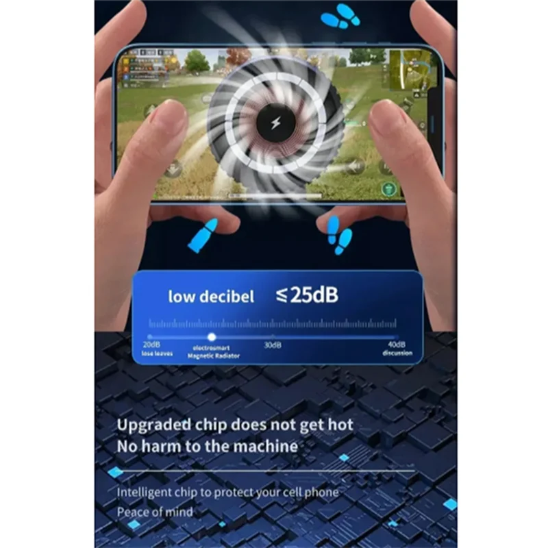 

-ABAB беспроводное магнитное зарядное устройство, охлаждающий вентилятор для Magsafe Iphone 16, 15, 14, 13, 12 Pro Max, радиатор для мобильного телефона, кулер