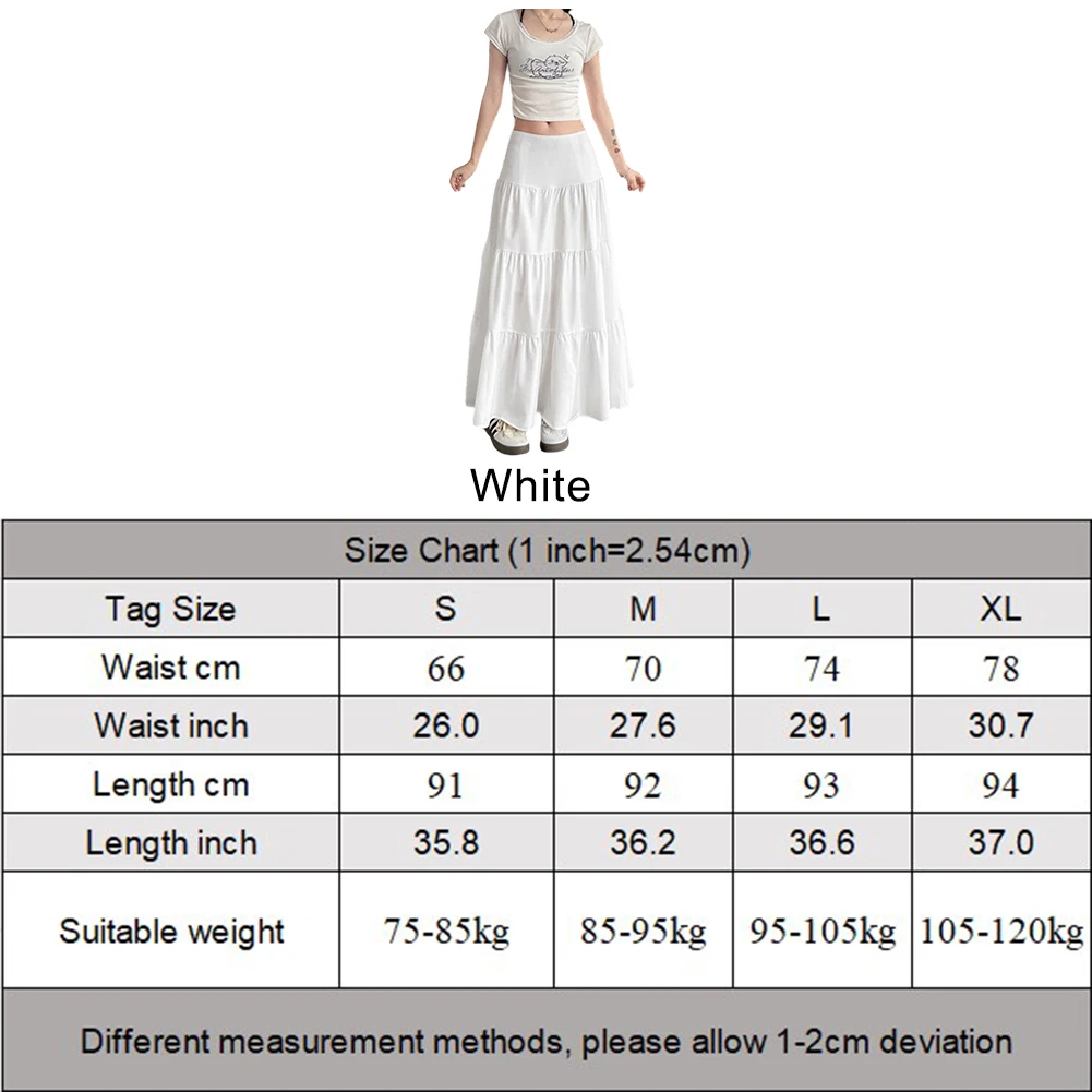 Womens New Style White Skirt High Waist Slimming Fashion Versatile Long Skirt