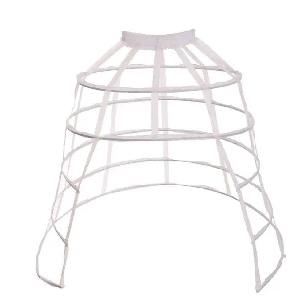 5 Hoop ผู้หญิงแยก Birdcage กระโปรง Pannier สีขาวสีดํา Bustle Cage 2024