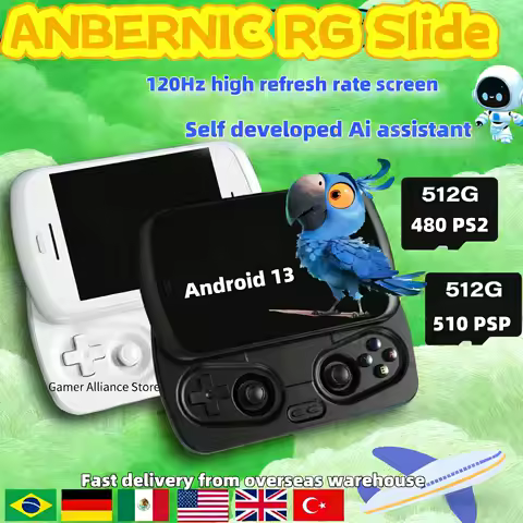 ANBERNIC RG Slide Video Game Consoles Handheld Game Consol 4.7''120Hz Touch screen DP Output Unisoc Processor Android13 PSP PS2