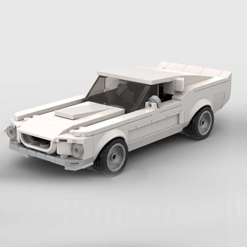 Модель Speed Champion MOC, строительные кирпичи GT500, ретро, американский мускулистый автомобиль, модульная технология, праздник, сборка, детские игрушки, костюм