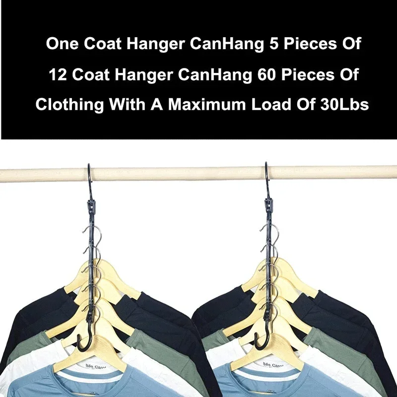 Multifunctional  Hook Hanger Space-saving 5 Holes Hanger Simple Folding Windproof Clothes Hanger Apartments Dorms Home