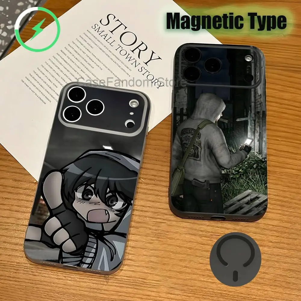 

Simon Henriksson C-Cry Of F-Fear Magnetic Wireless Charging Transparent gray Phone Case For iPhone 17,16,15,14,13,12Pro,Max,Plus