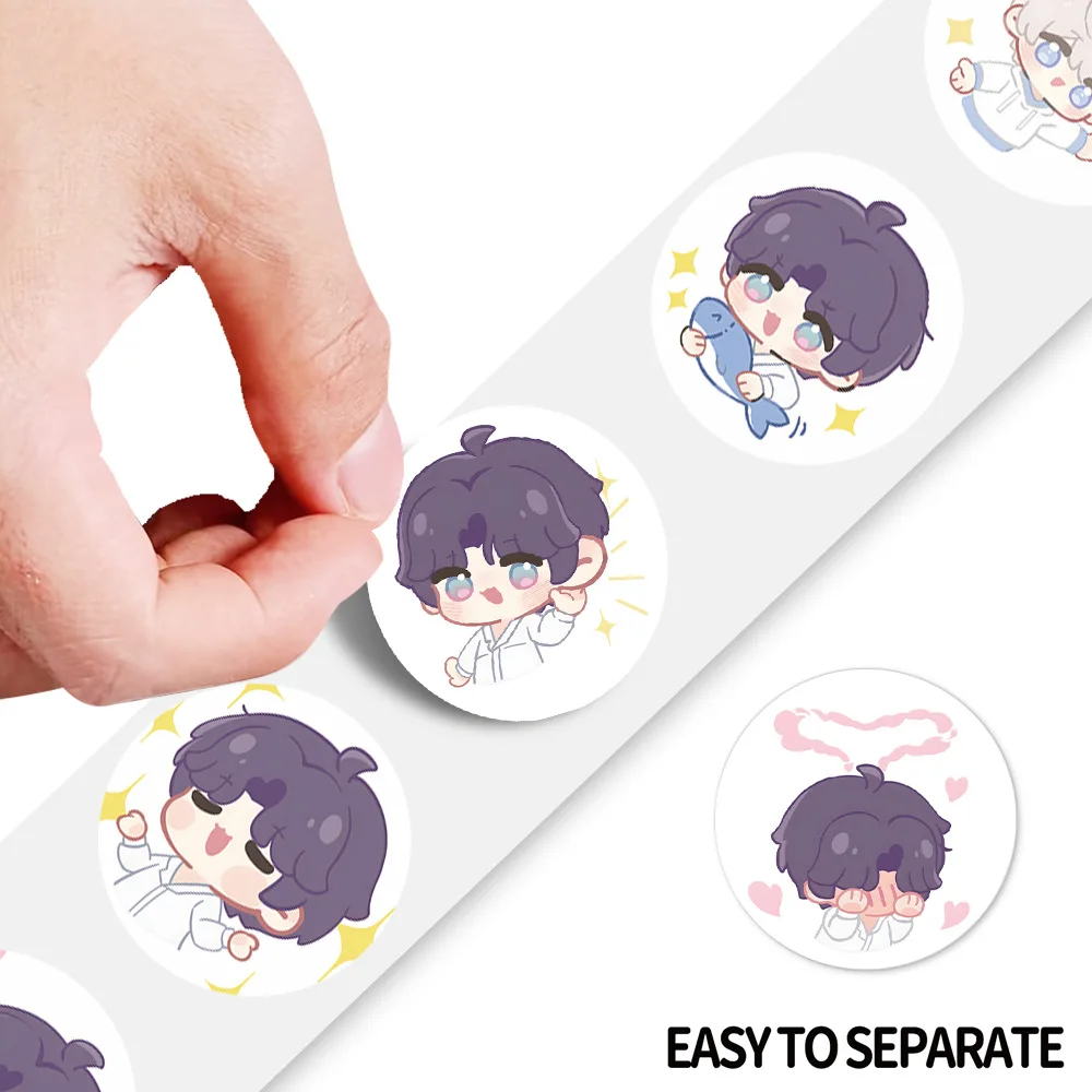 Rollo de pegatinas de Anime para ordenador portátil, adhesivos de PVC con 50 patrones diferentes de amor y espacio profundo, decoración para regalo de recompensa, 200 piezas