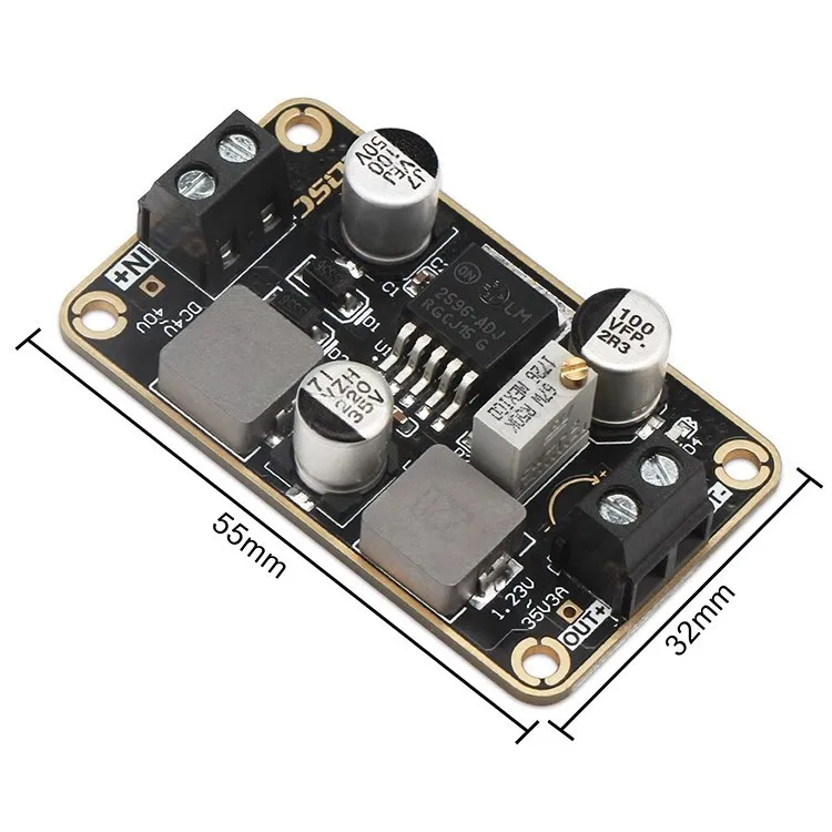 Adjustable DC-DC Step Down Converter 4-40V To 1.3-36V 3A High Efficiency Power Supply Module With Overcurrent Protection