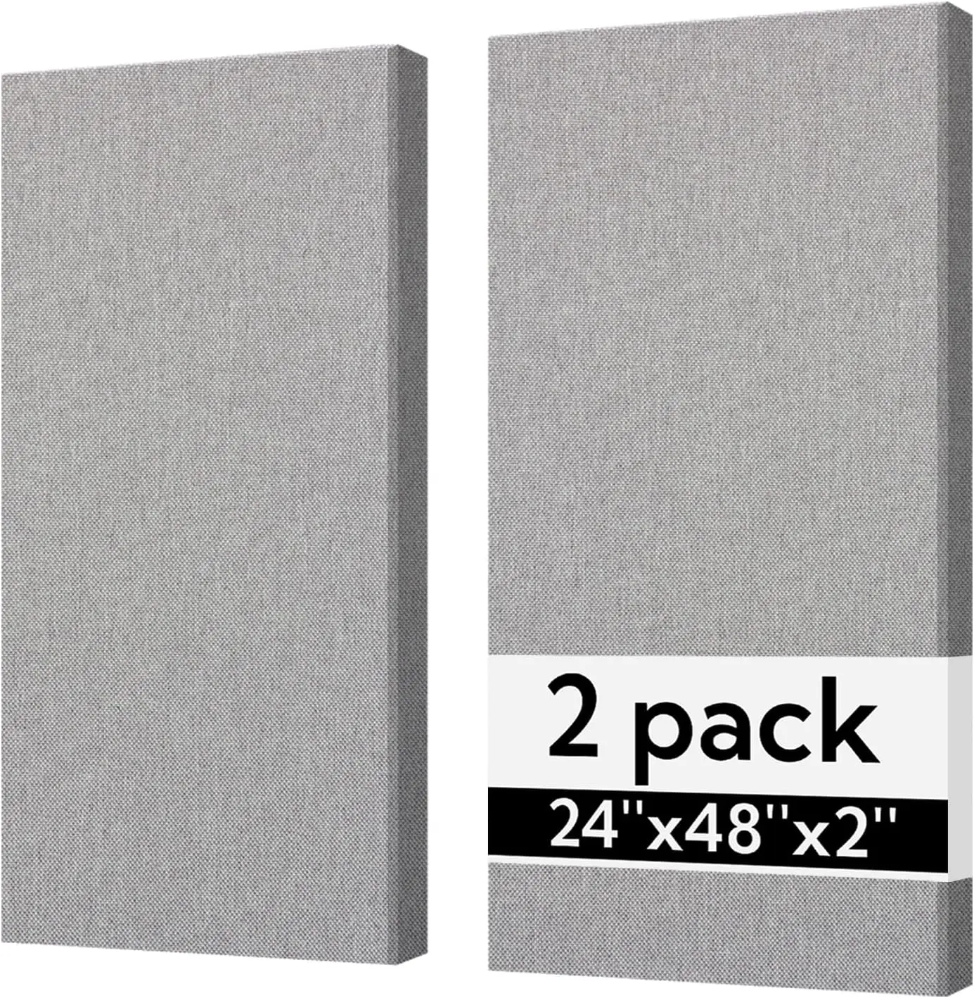 

2-Pack 24x48 Sound Absorbing Wall Panels, 2-Inch Thick Fiberglass Acoustic Panels for Noise Reduction