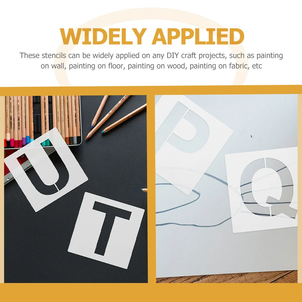 36 قطعة استنسل أرقام الحروف للخشب قماش رذاذ الطلاء الحرف عيد الميلاد حفلة عيد ميلاد الديكور إلكتروني الإستنسل #1