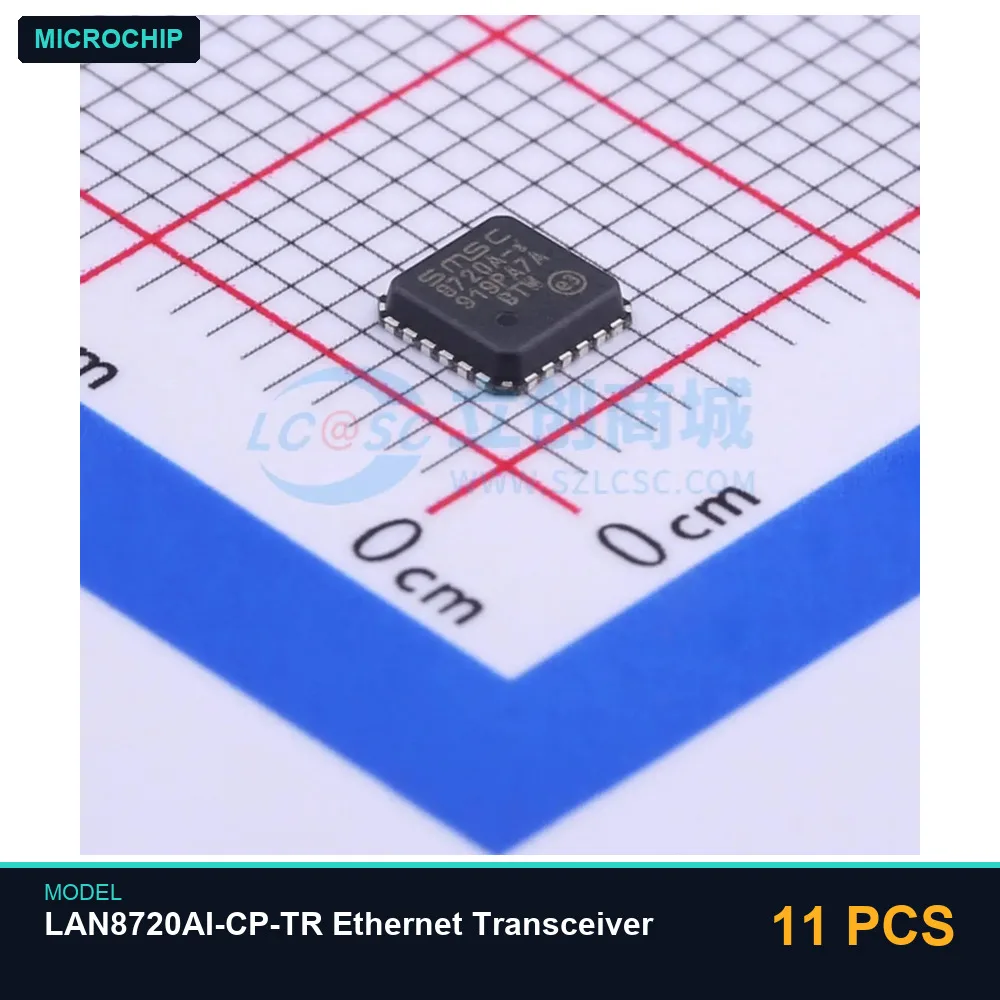 11 PCS MICROCHIP LAN8720AI-CP-TR Ethernet Transceiver