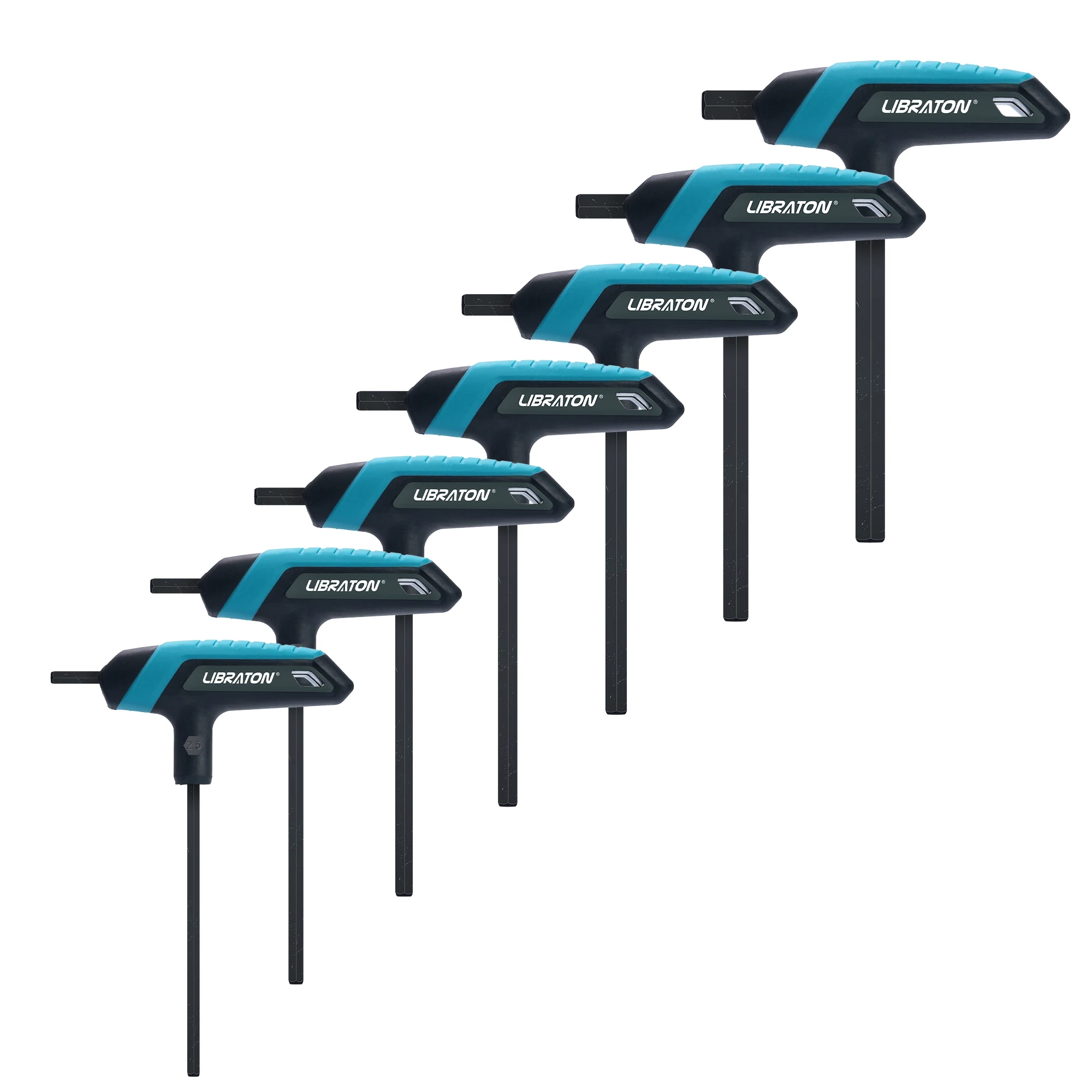 Libraton-chave Allen Hex Grupo Ferramenta de Reparação de Bicicleta t Handle Métrico 2.5 Mm10 mm Sae In3 in Pcs