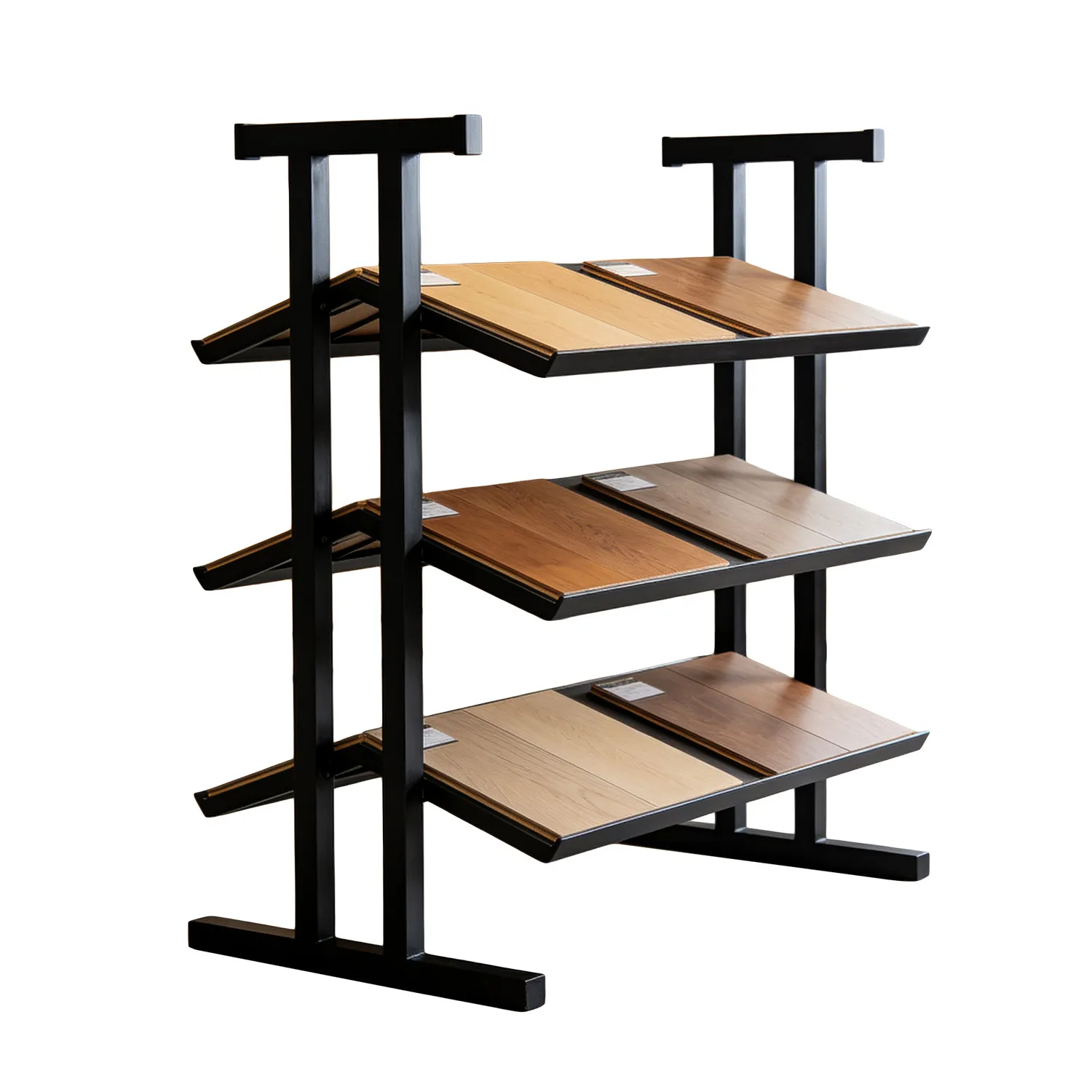 Wooden Floor Cabinet Door Panel Display Rack Swatch Card Sample Block Aluminum Gusset Board Stone Floor Tile Sample