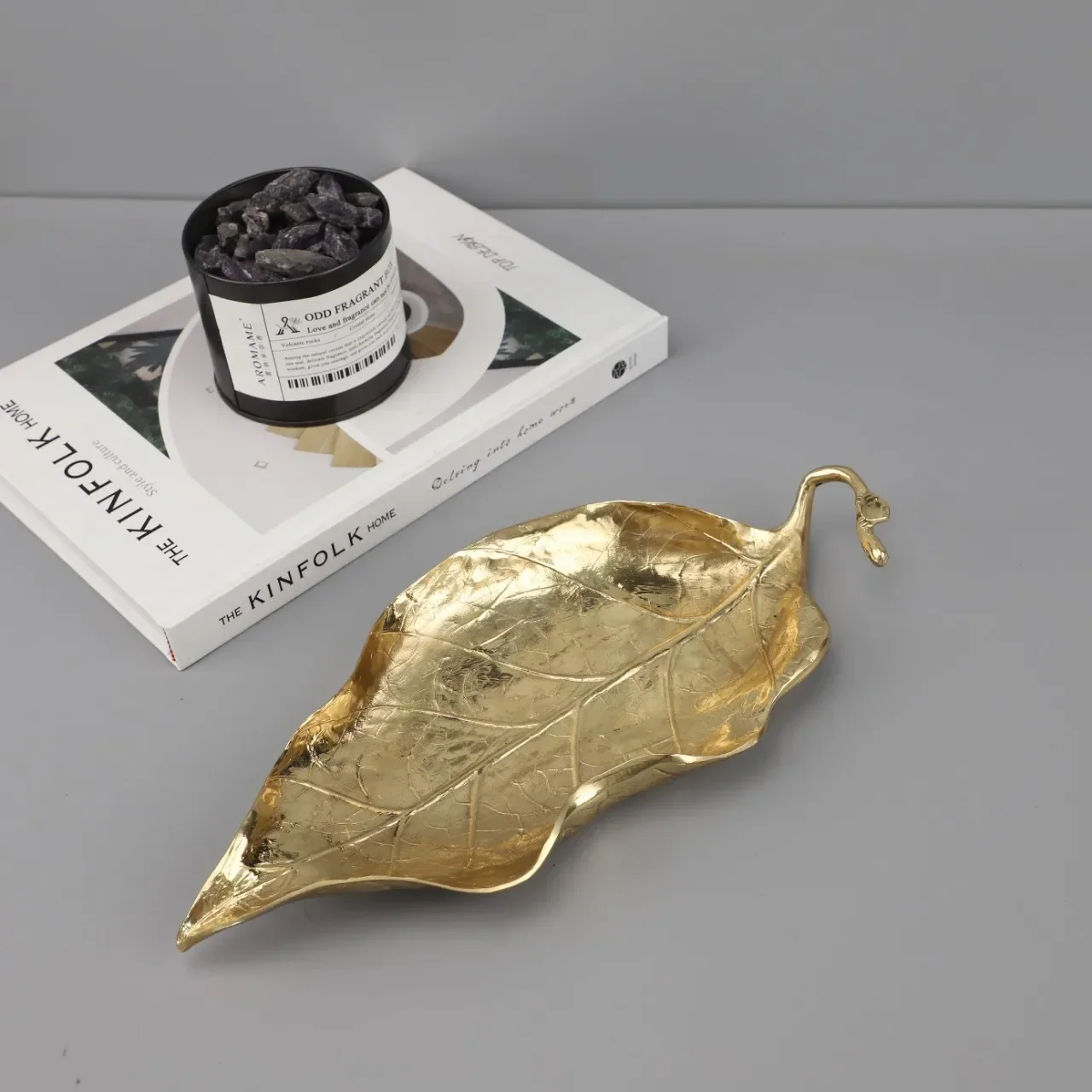 golden-leaf-copper-leaf-fruit-bowl-storage-tray-desktop-storage-container-compote-jewelry-tray-home-decoration-accessories