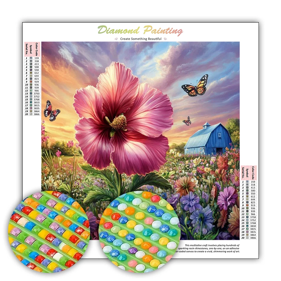 GATYZTORY Diamond Painting Cross Stitch Diy Set Adult Diamond Art flowers Decorative Paintings Handicraft Diamond Pictures Kit