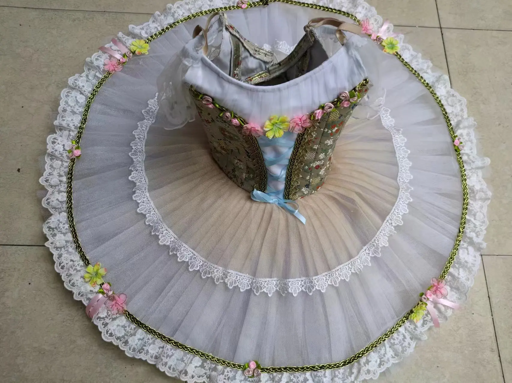 Tutú profesional de hada lila para adultos y niños, falda de tutú de rendimiento de Pachita, La Bella Durmiente