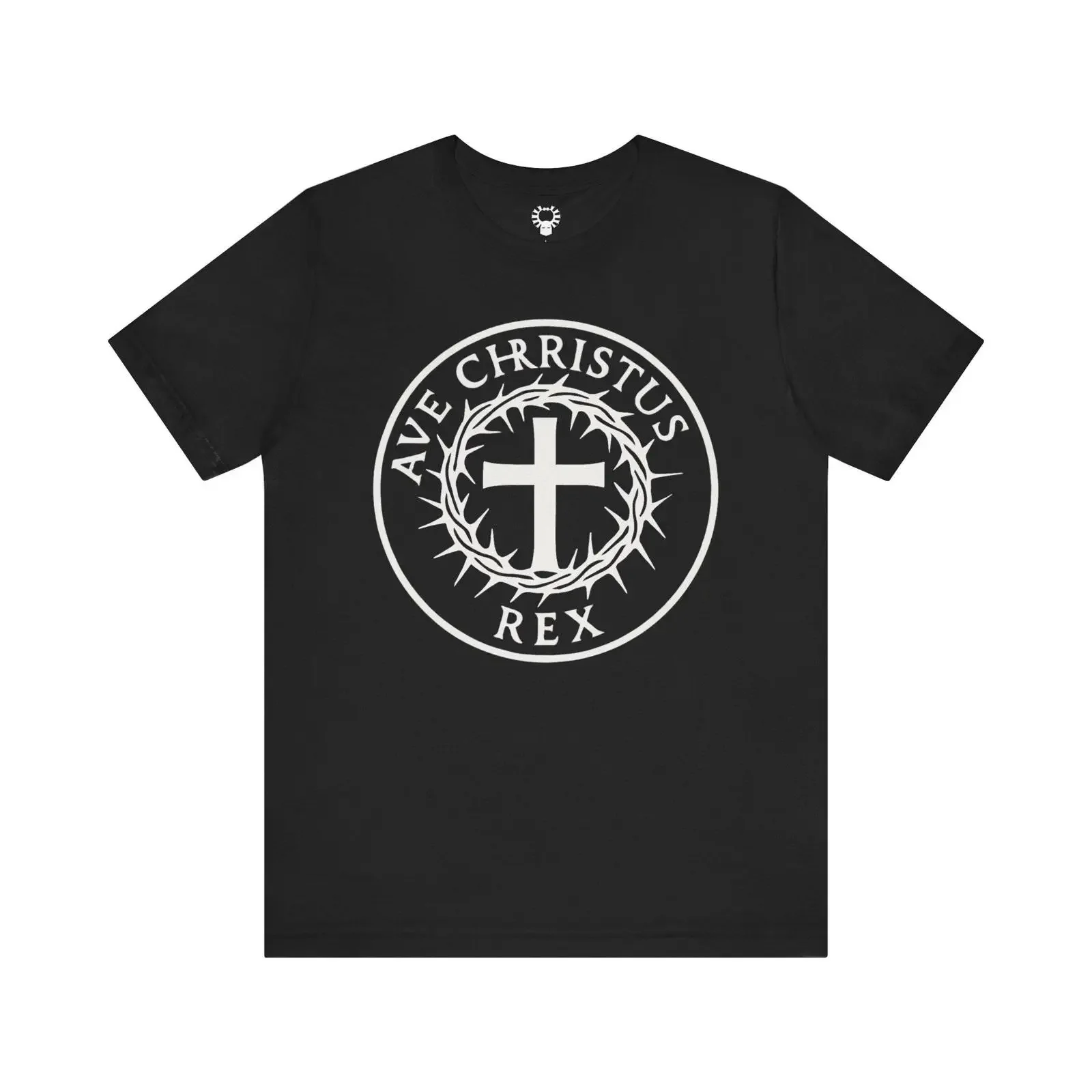 Ave Christus Rex Jersey T Shirt Christian Apparel Faith Religious Casualwear vintage Washed Top For Everyday Wear Comfortable