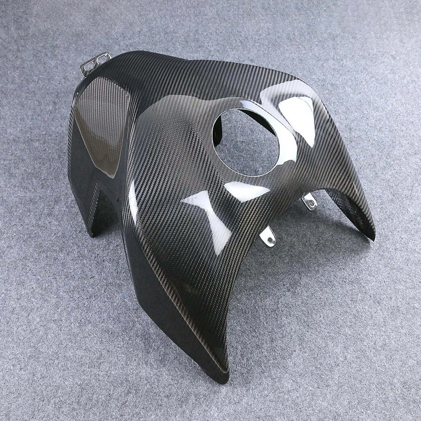 

3K саржевая сухая крышка обтекателя топливного бака мотоцикла из настоящего углеродного волокна для Yamaha MT09-2017-2020