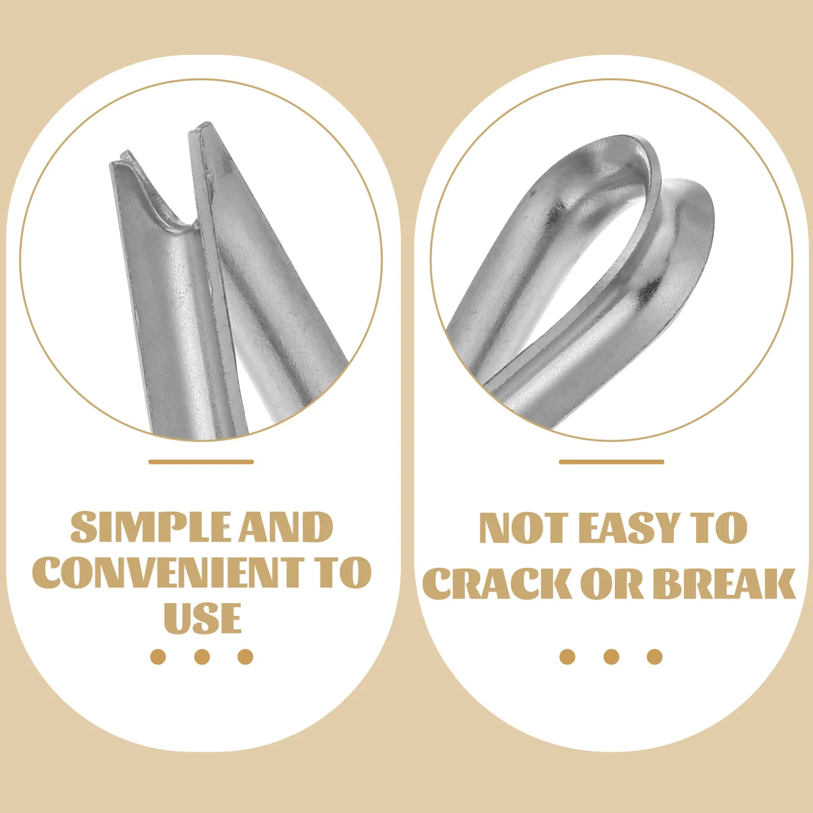 100Pcs Stainless Steel Wire Rope Thimbles Heavy Duty Rigging Sleeve for Towing Climbing Camping Marine Rigging Protection