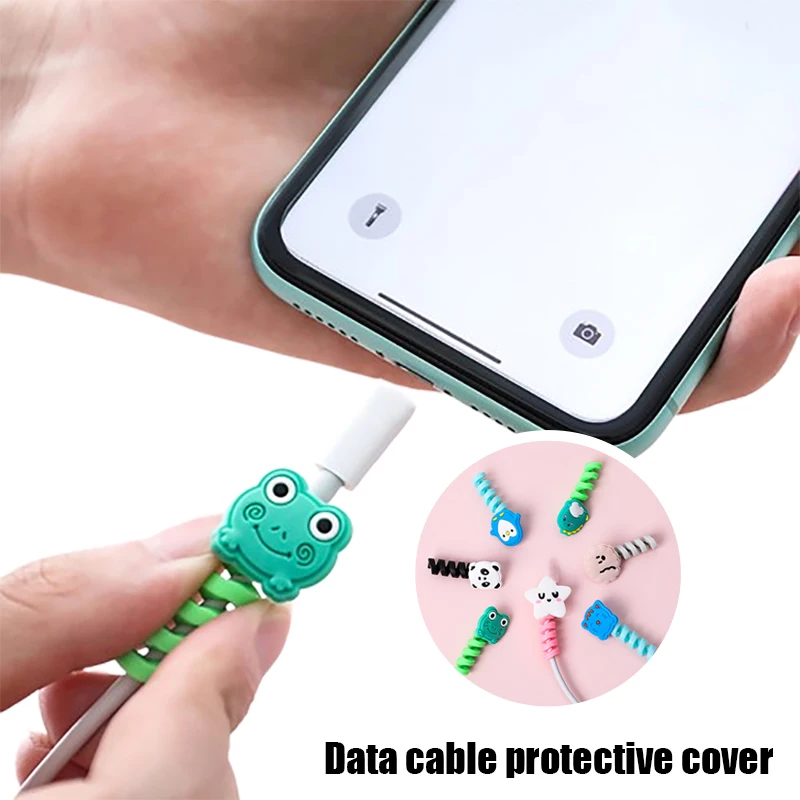 Lovely Cartoon Charger Data Cable Protective Cover Cover Earphone Protective Protective Cable Covering Line Cable Covering Line