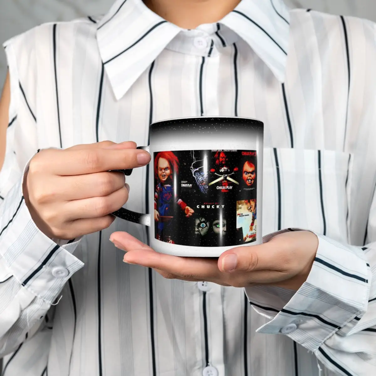 Child's Play Game Of Chucky Mug Funny Ceramic Coffee Cups Tea Mugs Milk Cup Drinkware Gifts for Woman Man