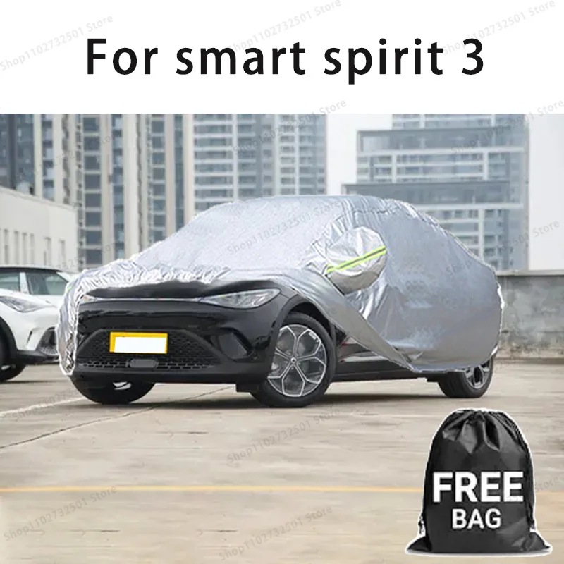 For smart spirit 3 Car Cover Full Covers with Reflective Strip Dustproof UV Scratch-Resistant Sunscreen Protective cover