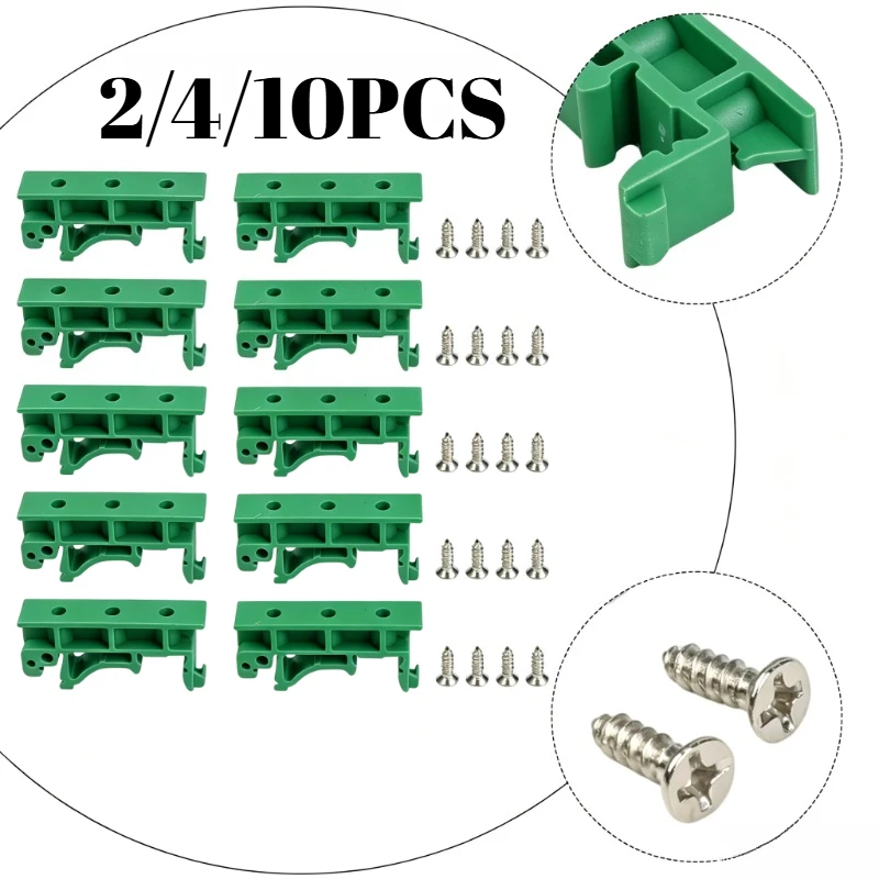 2-10 Set DRG-01 PCB for DIN 35 Rail Mount Mounting Support Adapter Circuit Board Bracket Holder Carrier Clips Connectors-A22U