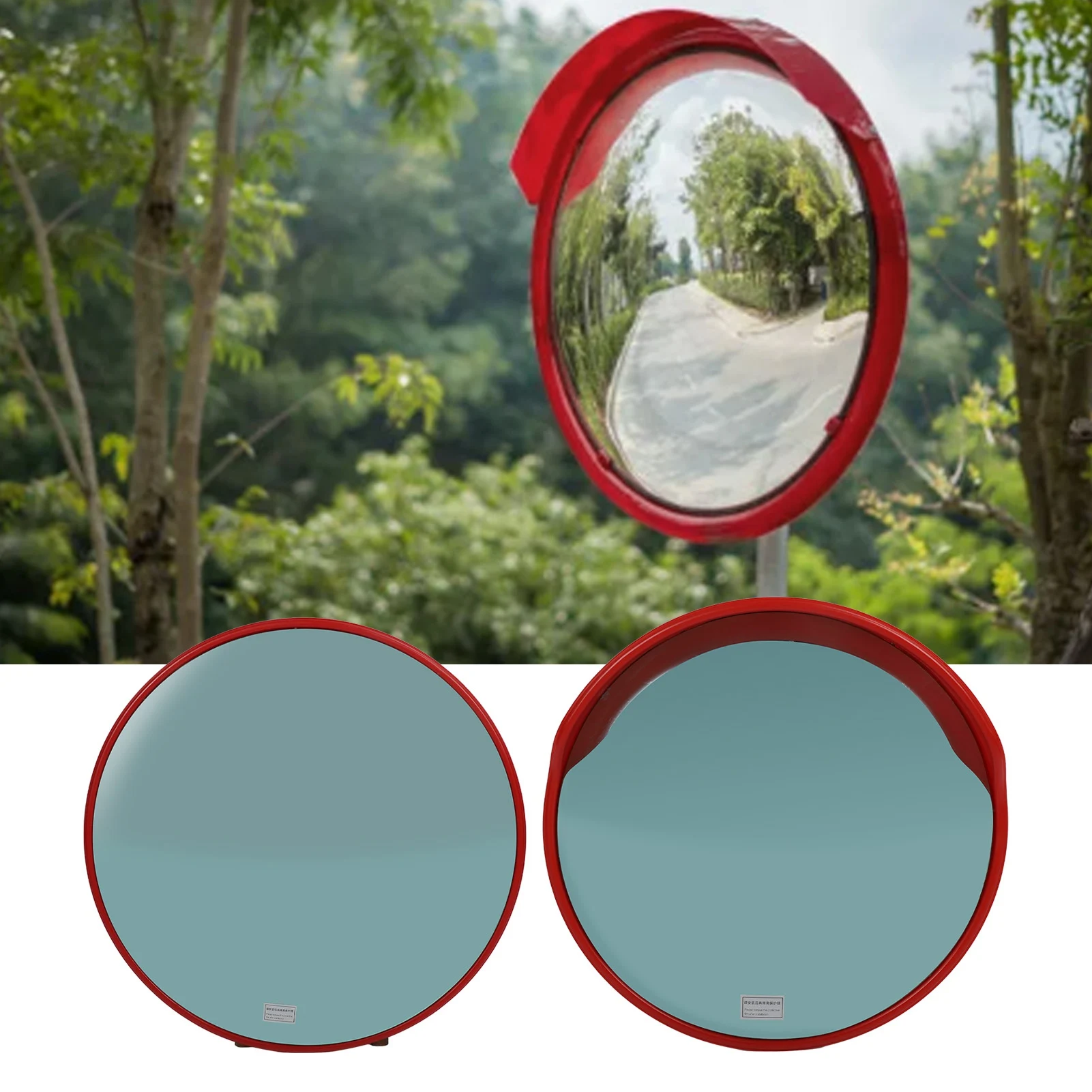 

24-дюймовое выпуклое защитное зеркало с регулируемым кронштейном - небьющееся широкоугольное покрытие для ПК для подъездной дороги на парковку