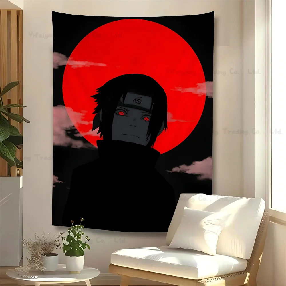 N-Naruto U-uchiha Sasuke Tapestry Art Printing Art Science Fiction Room Home Decor Wall Art Decor