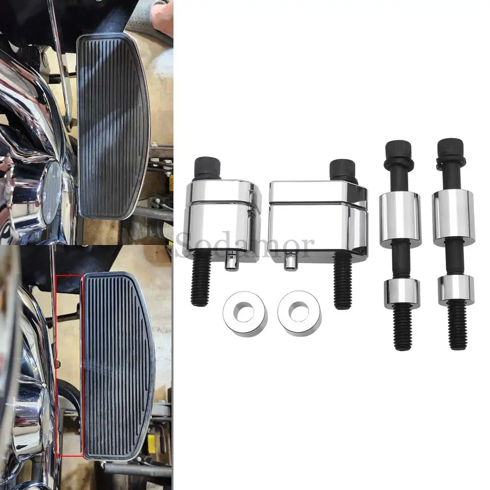 Floorboard Extension Spacer Kit For Harley Davidson Touring Street Road King Electra Glide Ultra Limited CVO FLHTKSE 2014-21
