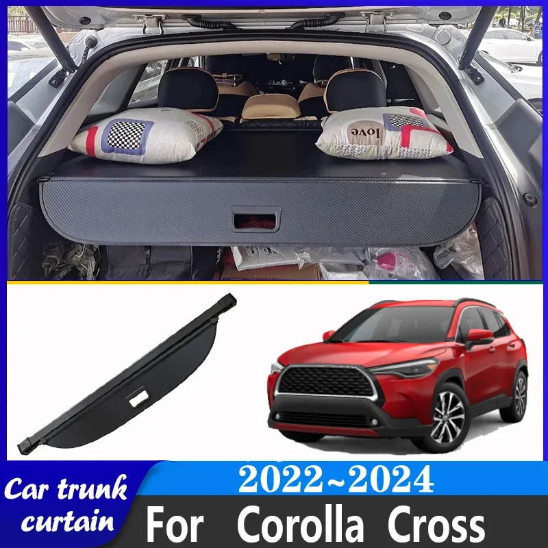 Car Trunk Curtain For Toyota Corolla Cross 2022 2023 2024 XG10 Car Anti-peeping Trunk Luggage Rack Partition Covers Accessories