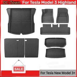 For Tesla Model 3+ Trunk Mats TPE Waterproof Wear-resistant Foot Pads Front Rear Trunk Mat New Model3 Highland 2024 Accessories