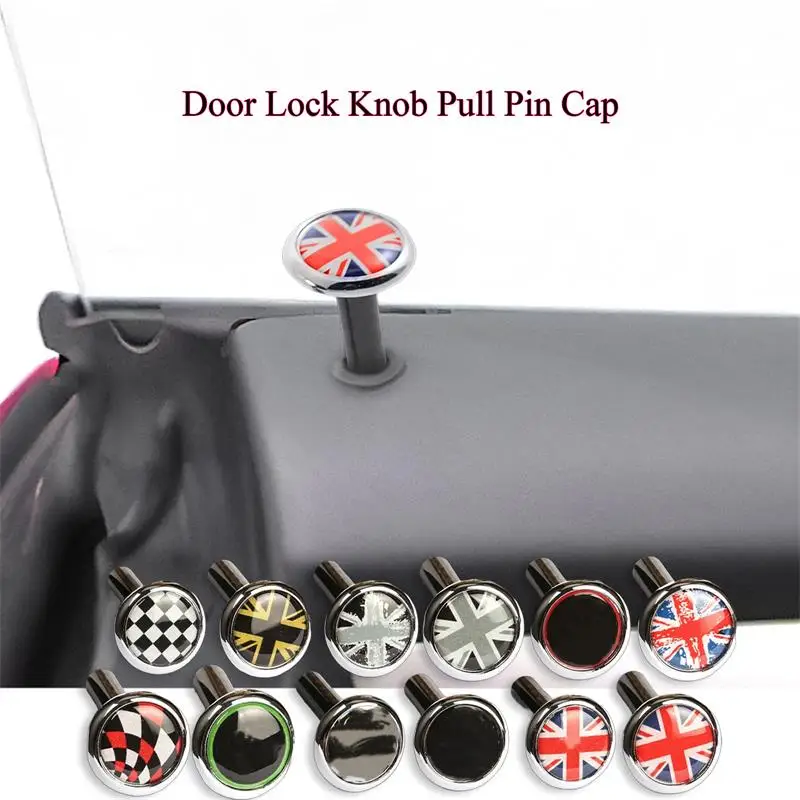 

1PCS Car Window Door Lock Pin Cover Stickers For BMW Mini Cooper F54 F55 F56 Carbon Alloy Interior Auto Part Accessories