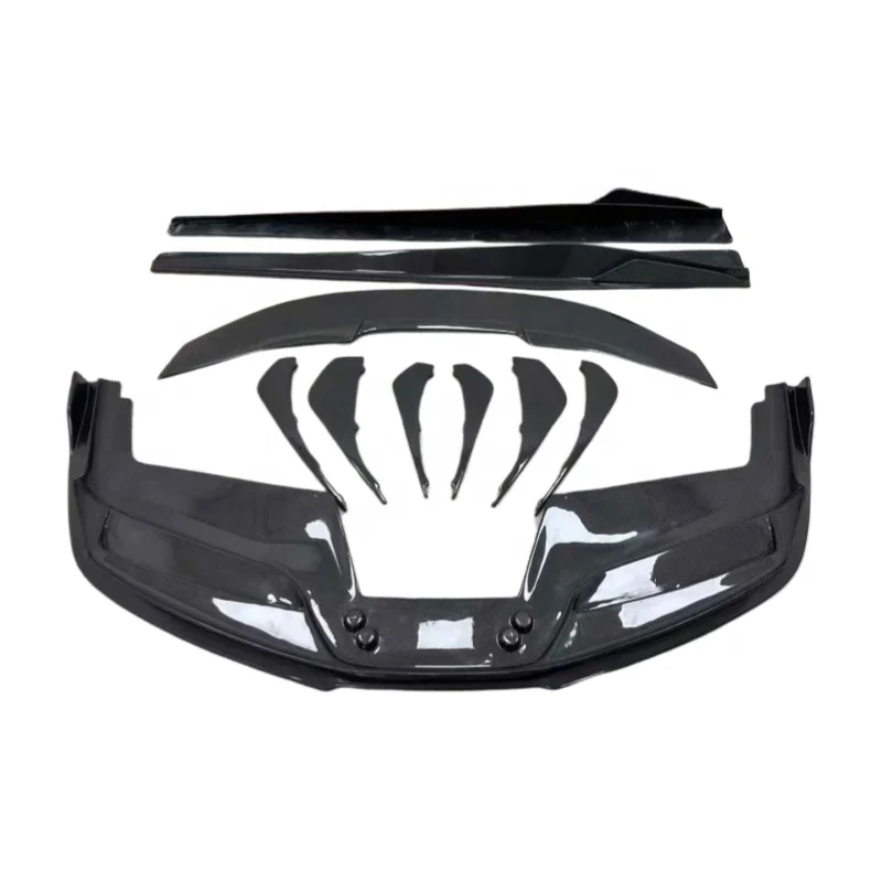 

For Ferrari 488 GTB Spider Upgrade Vors Style Carbon Fiber Front Lip Side Skirt Rear Diffuser Rear Spoiler Body Kit