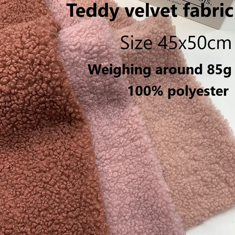 ZYFMPTEX zakup pluszowa tkanina 45x50cm Teddy pluszowa tkanina 100% plusz poliestrowy pluszowa tkanina odzieży DIY pluszowa tkanina wyprzedaży