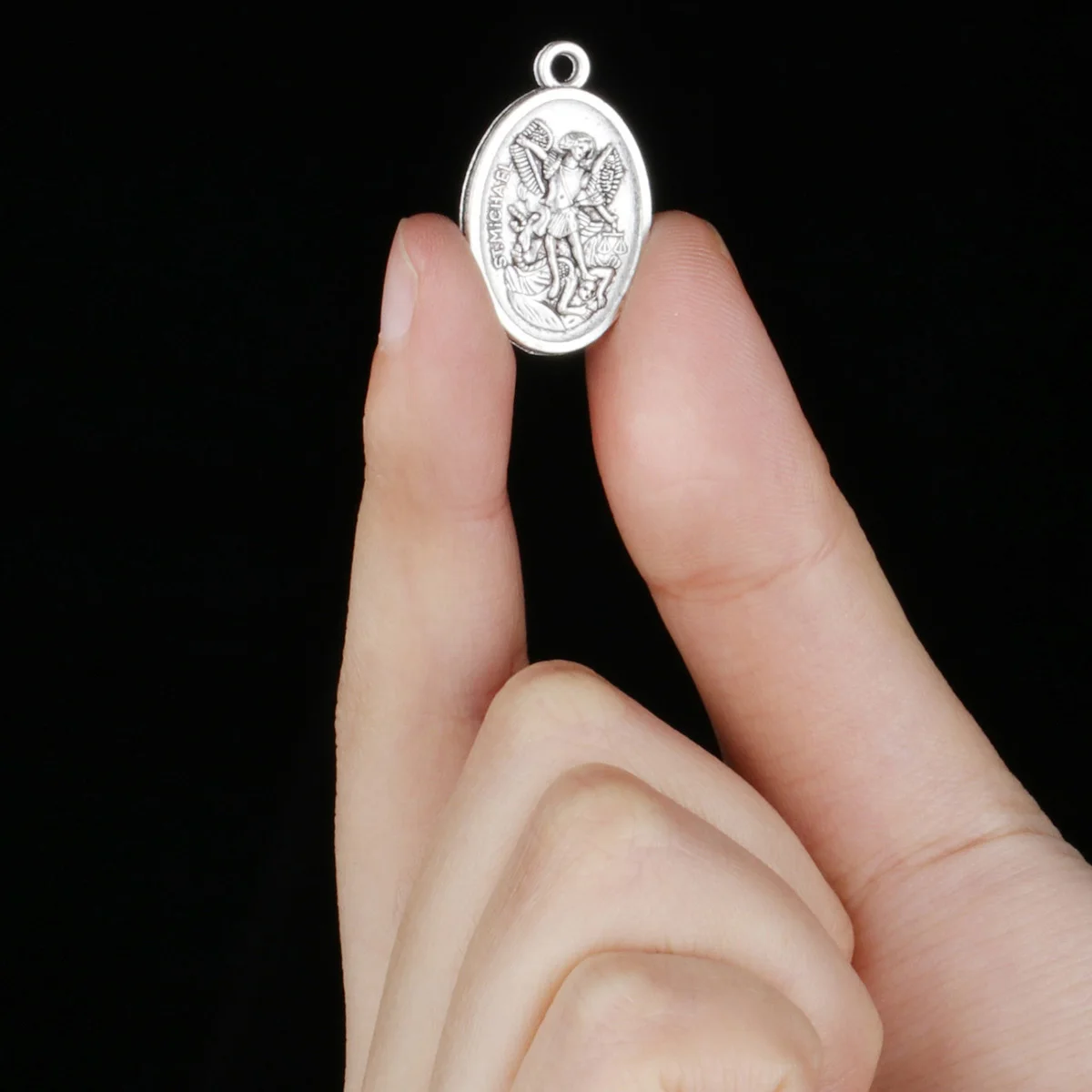 10Pcs The Archangel St.Michael Charms Christian Guardian Angel Medal Pendants Jewelry for DIY Making Accessories