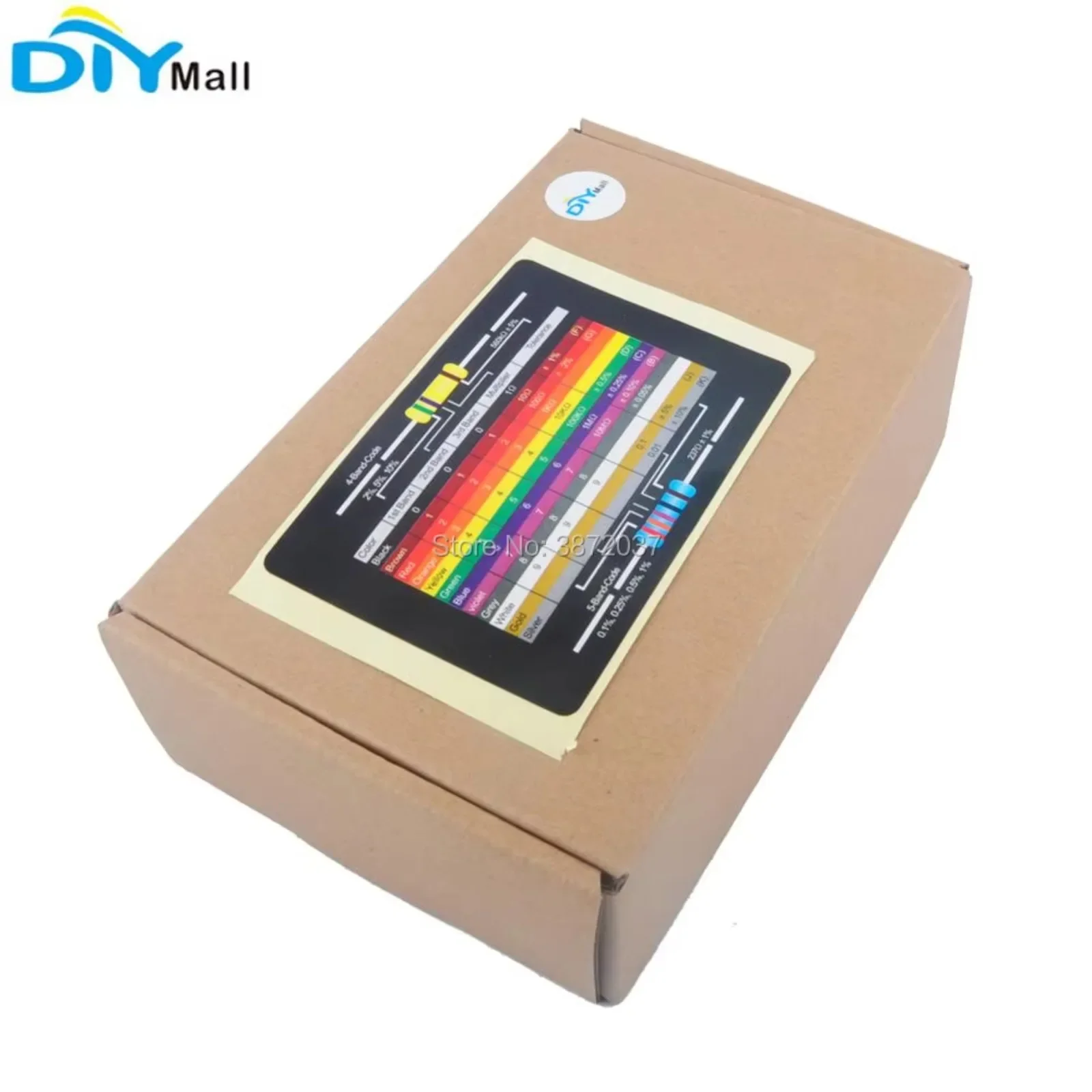 2600pcs/set 130 Values 1/4W 1% Precision Labelled Metal Film Resistor Assortment Kit