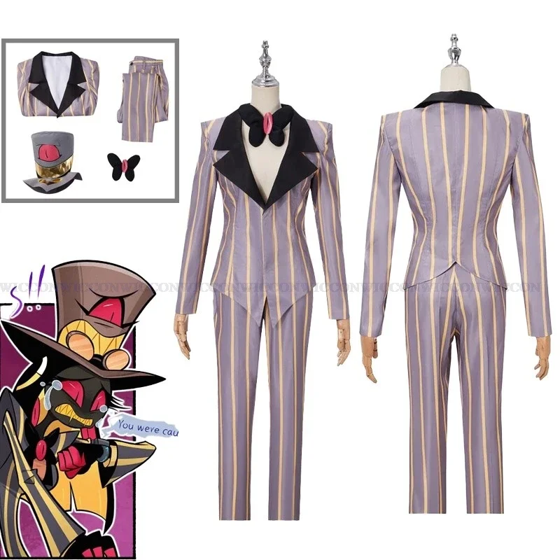 

Anime Hazbin Cosplay Costume Hotel Sir Pentious Cosplay Uniform Fancy Outfit Men Halloween Carnival Christmas Costumes With Hat