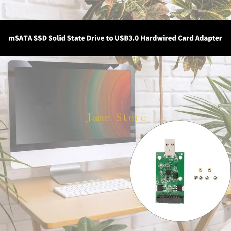 LX0B Fast Transfer mSATA Drive Adapter for USB3.0 Connection Offering Plugs Play Heat Dissipation Easy Storage