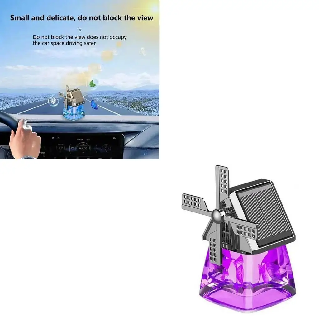  Air PerfumeCar Dashboard Windmill Design Decoration Solar Aromatherapys Diffuser