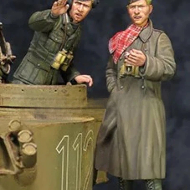 Image of Harzfiguren-Modellbausätze im Maßstab 1:35, historischer Militärkommandant-SET, Hobby, Garage, Diorama, Spielzeug, unmontiert, unbemalt