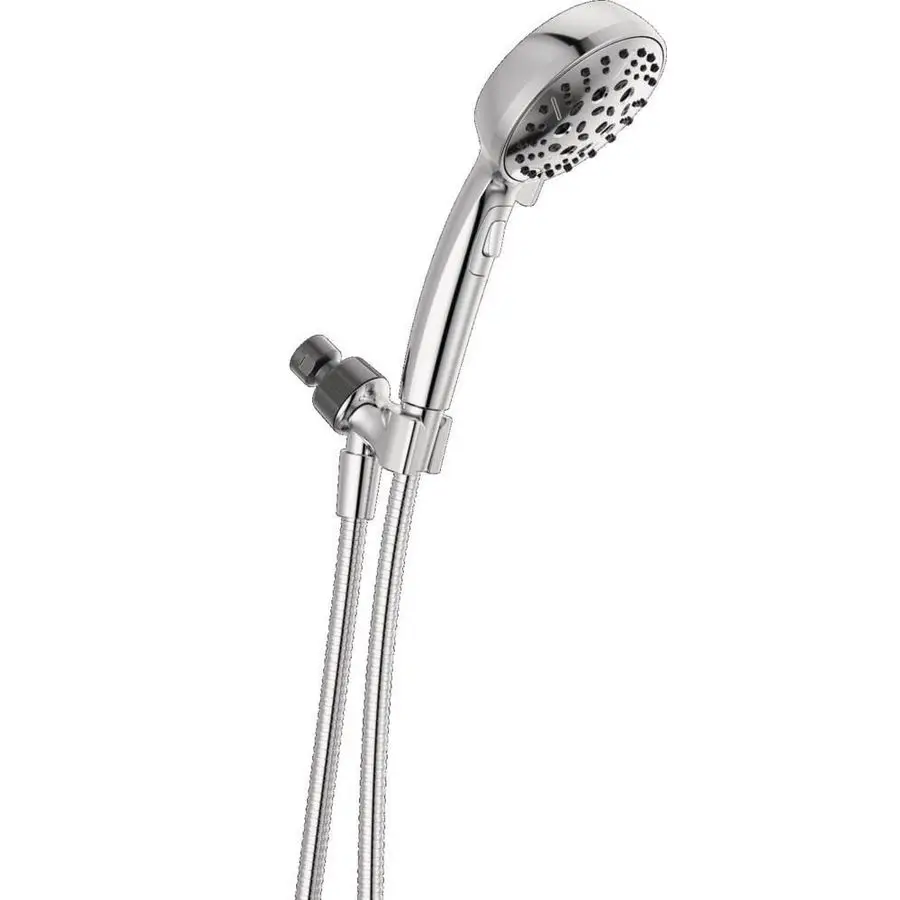 

Faucet 6Setting Handheld H2Okinetic Shower Head, Chrome Shower with Hose, Hand Shower 1.75 GPM, Chrome 75536