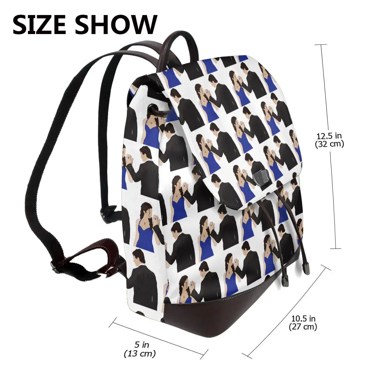 The Vampire Diaries Damon Salvatore And Elena Bookbag School Student Bags Hiking Travel Daypack for Women Fashion Derma Backpack